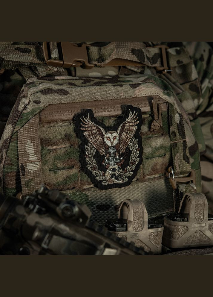 Нашивка Сова (вишивка) Black M-TAC (315047522)