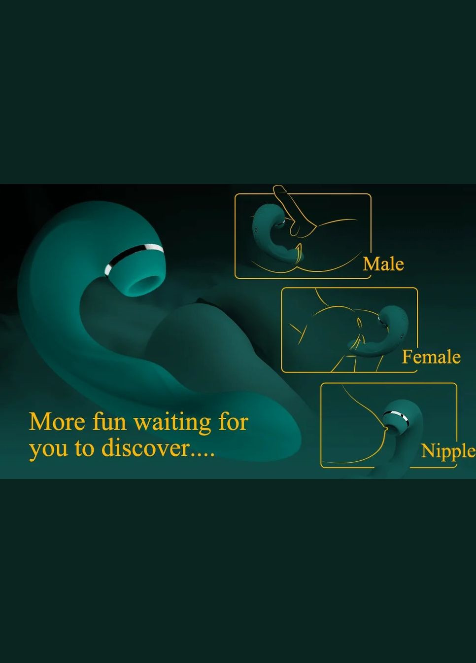 Жіночий мастурбатор 3 в 1 на присосках, для клітора фалоїмітатор вібратор для точки G Unbranded (301219113)