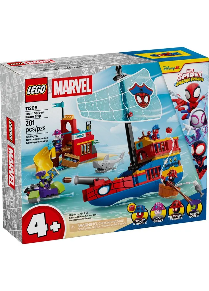 Конструктор Spidey Пиратский корабль команды Паука (11208-) Lego (388477227)