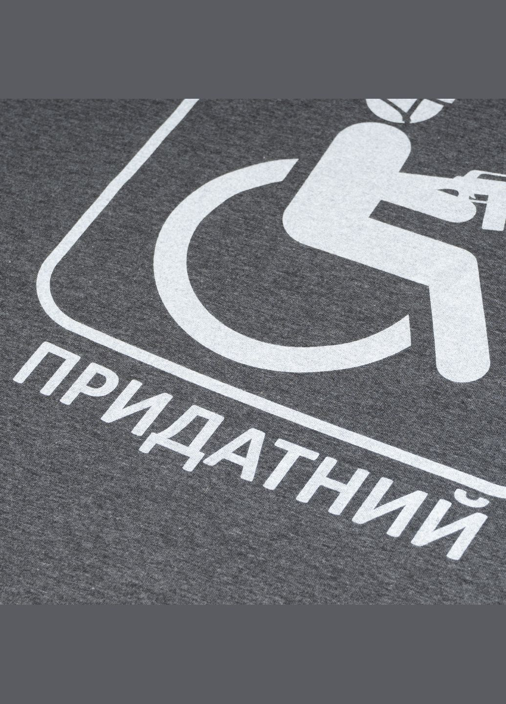 Футболка з малюнком Придатний Grey Melange P1G (322168150)