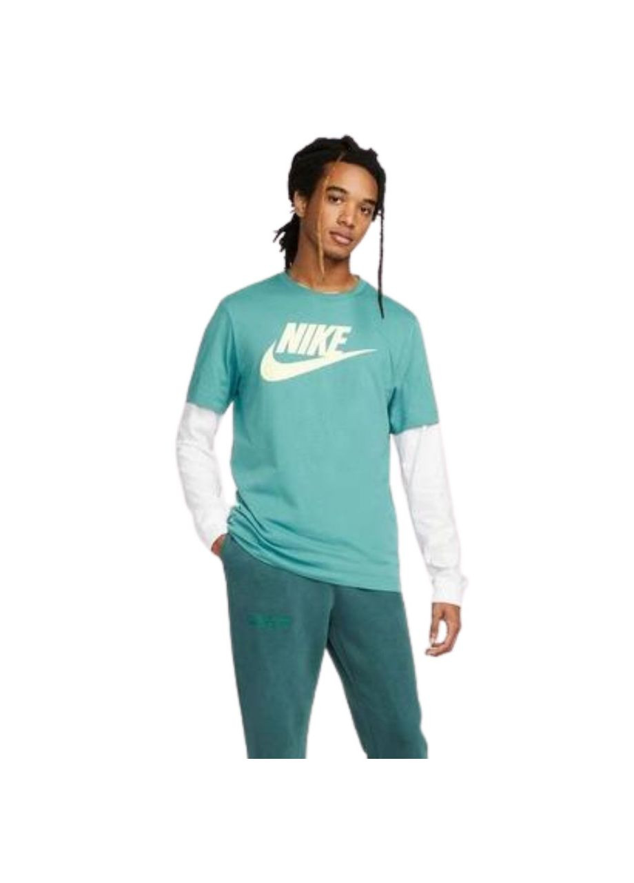 Блакитна футболка portswear tee icon futura ar5004-379 Nike