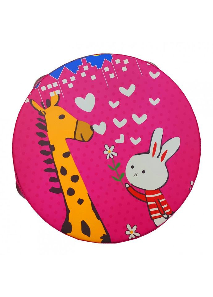 Дерев'яна іграшка Бубен MD 0367 15 см КроликиЖираф No Brand (316530994)