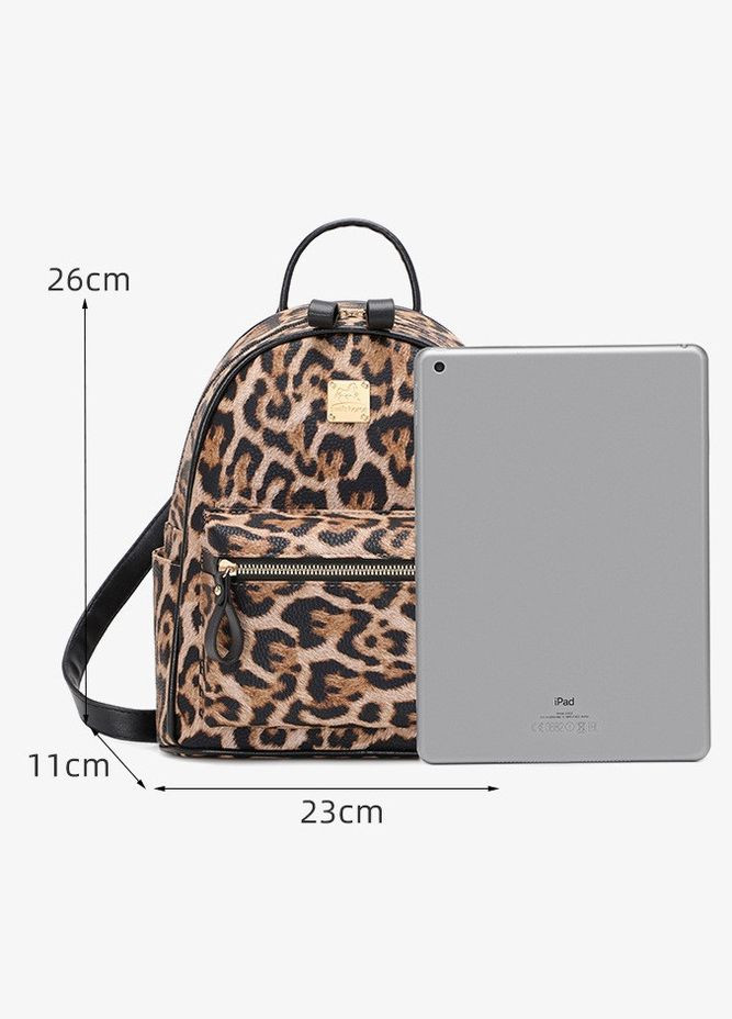 Дитячий леопардовий рюкзак люкс-якість. Мінірюкзачок для дівчаток тигровий Коричневий No Brand (334730646)