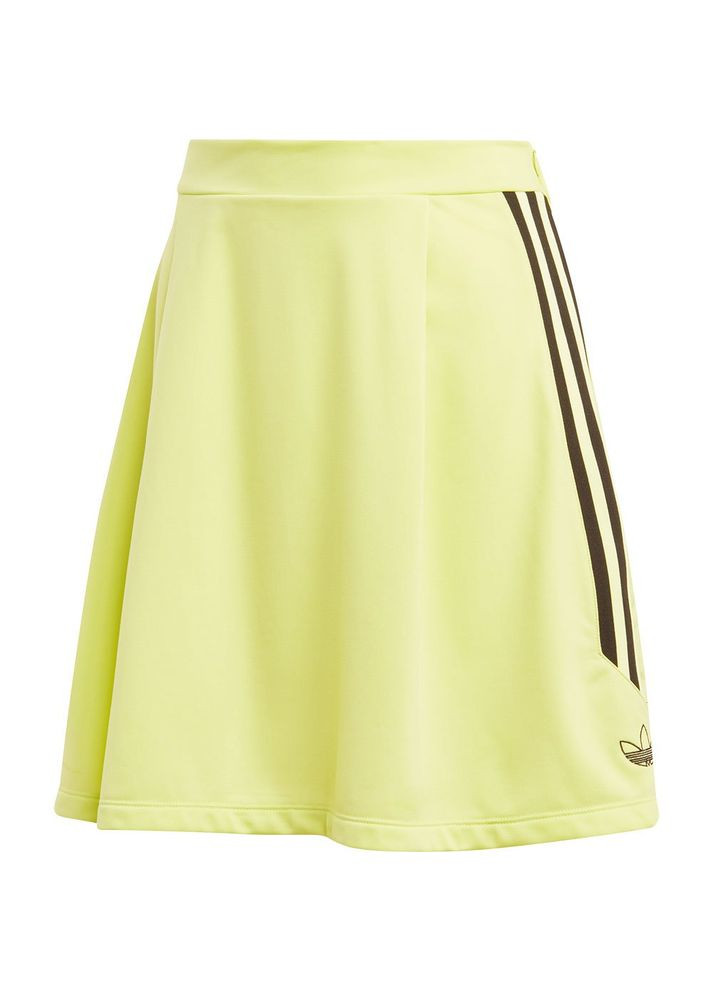 Салатовая спортивная, повседневный однотонная юбка adidas
