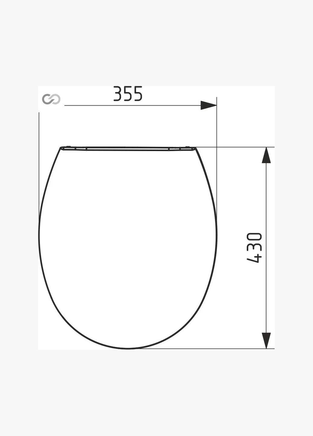 Сиденье для унитаза белое СП‑8 с пластиковым креплением 358×430 мм SoloPlast (340286067)