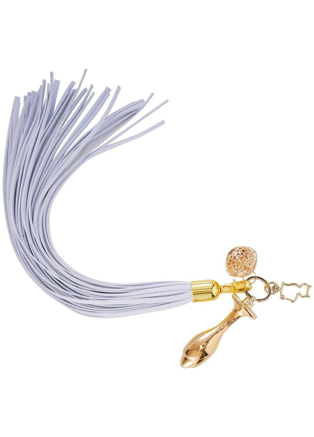 Металлическая анальная пробка Хвост пони SEVANDA White Pony-Tail Anal Rose-shape Plug Lockink (315497948)