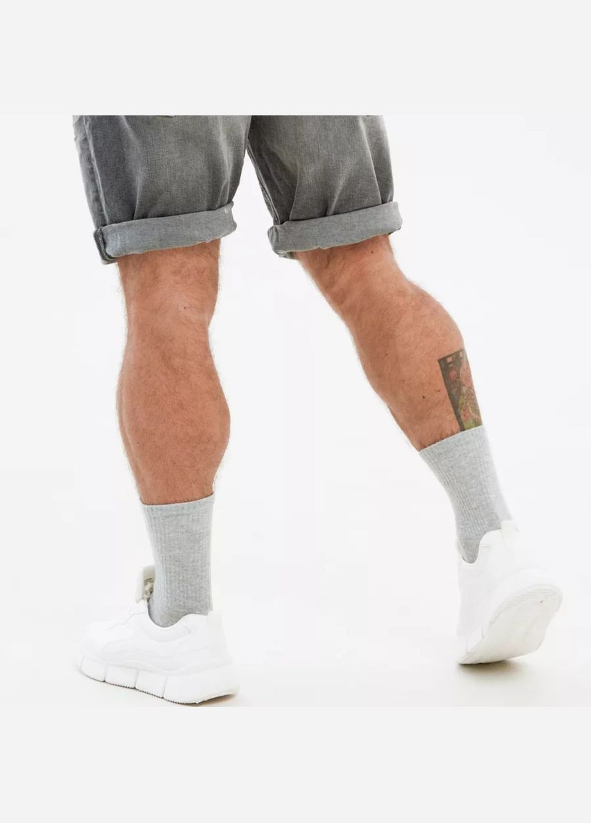 Сірі набір чоловічих шкарпеток tennis basic 6 пар Лео однотонні (336213580)