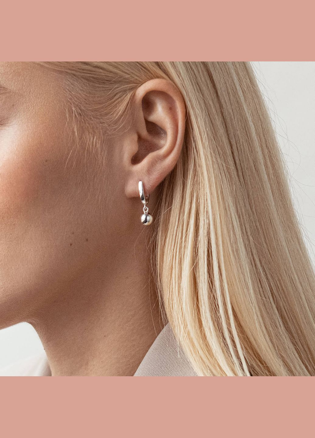 Серебряные серьги Шарики 123119 Oniks (276775544)