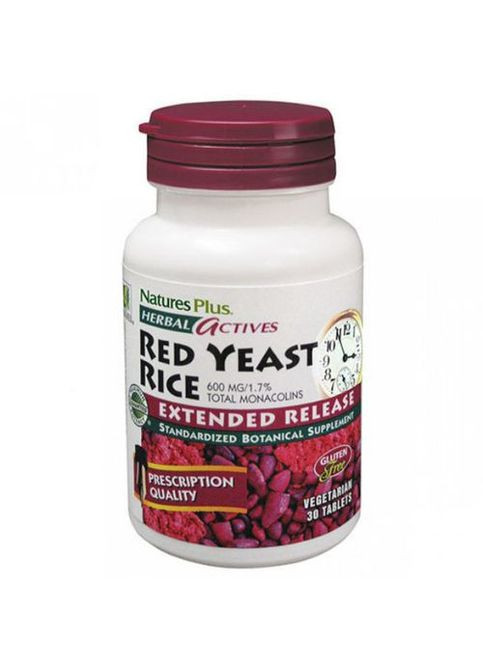 Nature's Plus Herbal Actives, Red Yeast Rice 600 mg 30 Tabs Natures Plus (341679529)