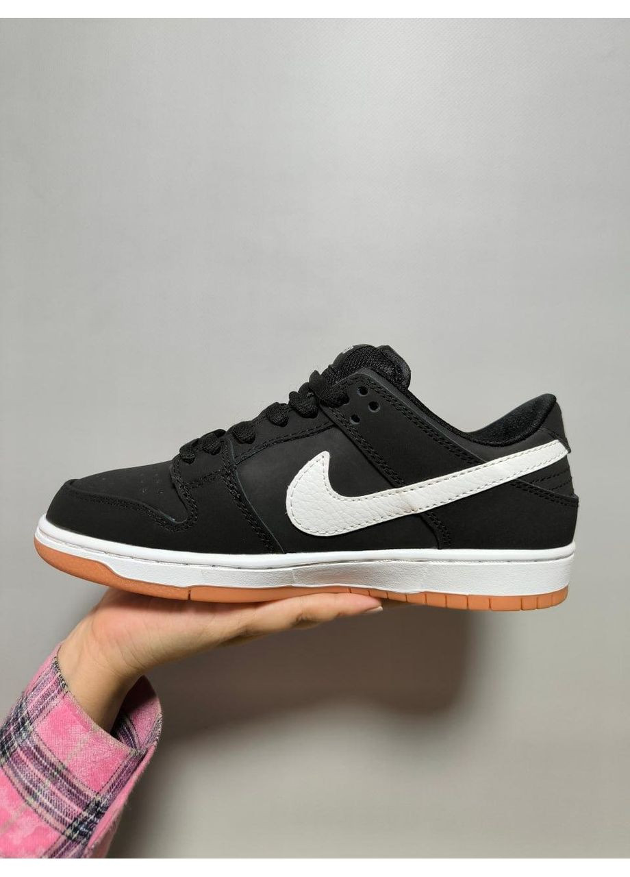 Чорні Зимовий кросівки чоловічі nike sb dunk low sb black gum найк сб данк No Brand