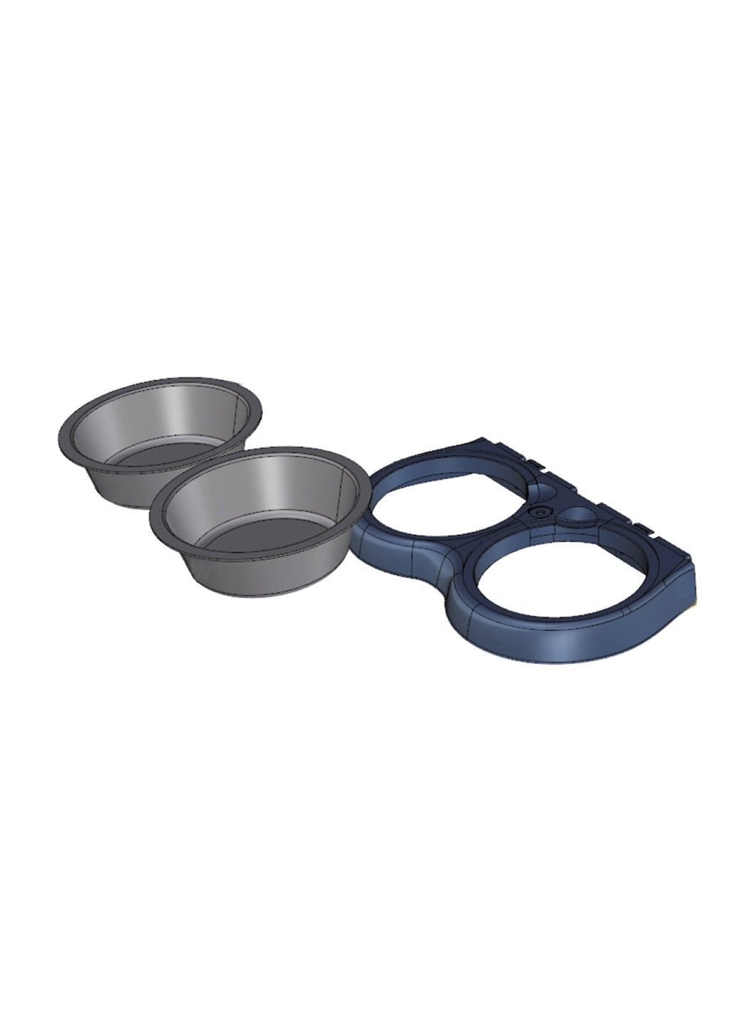 Подставка для корма пластиковая Food Stand 48x27x42h серо-бежевый Bama (372085188)