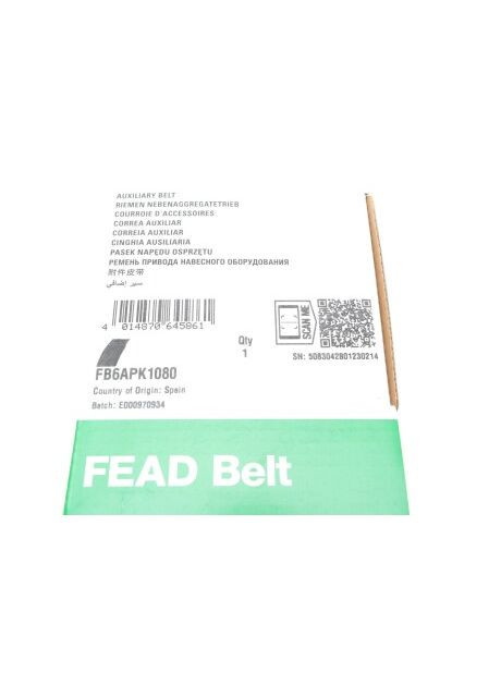 Ремень генератора поликлиновый FB 6APK1080 Ina (360497377)