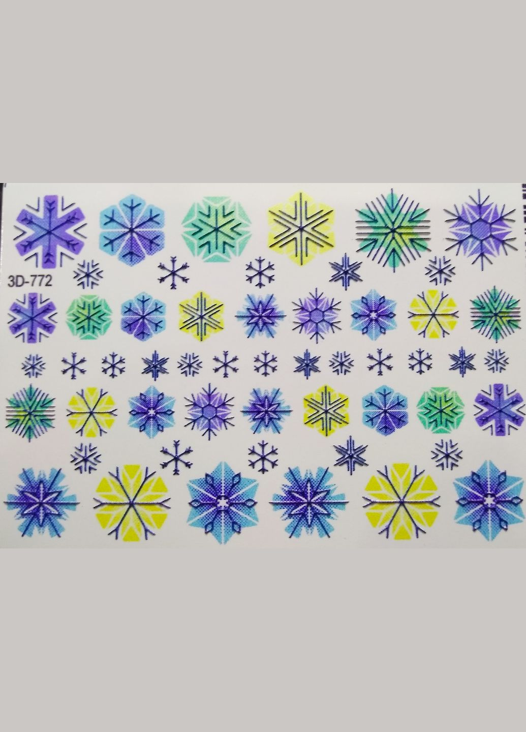 Слайдер 3D для дизайну на нігтях 772 Winter Fashion Nails (299483654)