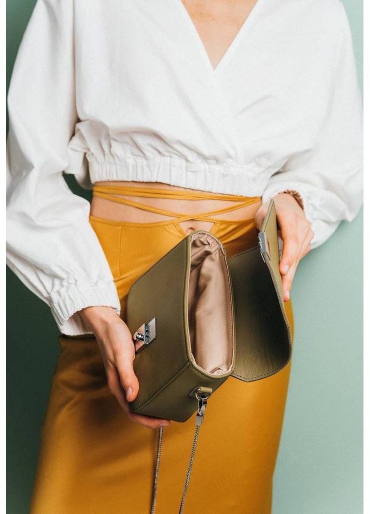 Жіноча шкіряна сумочка Yoko оливкова The Wings (348358713)