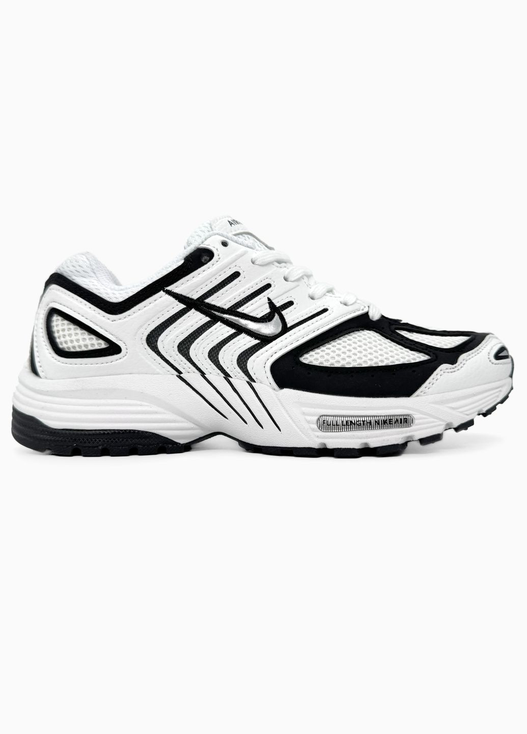 Черно-белые демисезонные кроссовки мужские и женские nike air pegasus 2k5 black white | найк аир пегасус 2k5 черно-белые No Brand