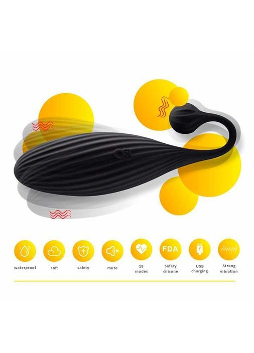 Чорне віброяйце Svakom Primo Wine USB — Вібратори No Brand (368893588)