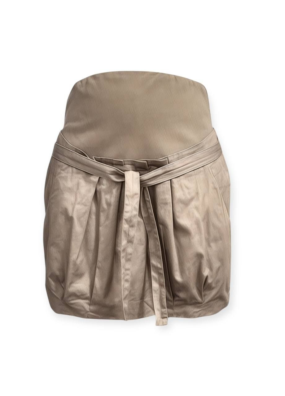 Коричневая повседневная однотонная юбка коричневый Colline