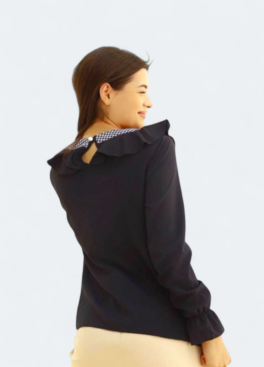 Тёмно-синяя блузка женская No Brand