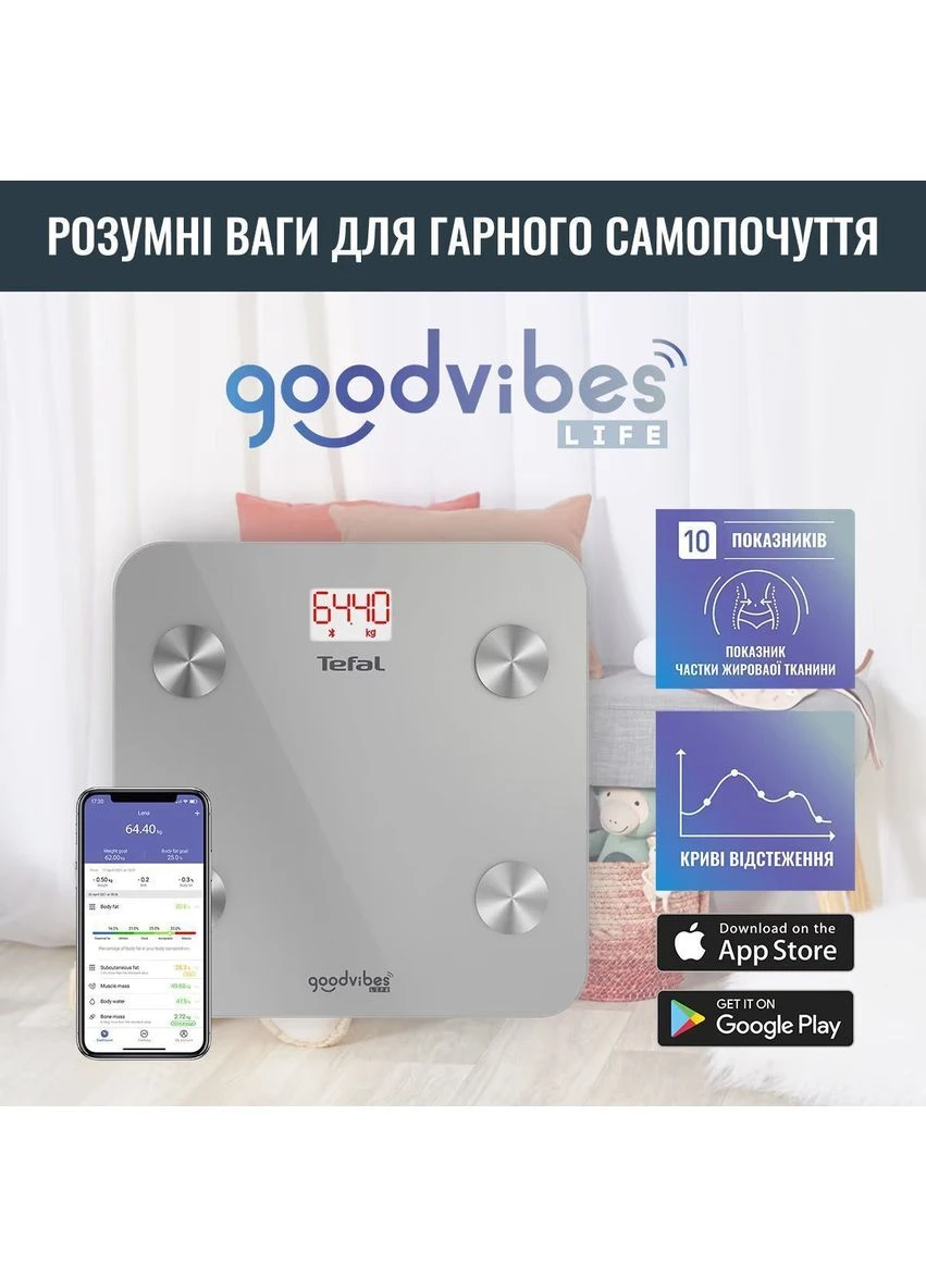 Розумні ваги Goodvibes Life BM9600S1 [154284] Tefal (399922349)