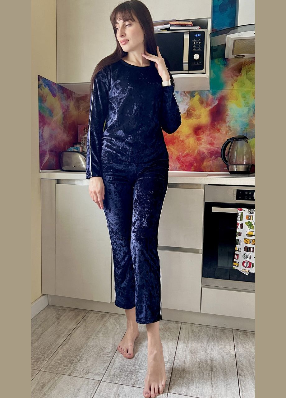 Фіолетова всесезон домашній велюровий костюм 2 Льва