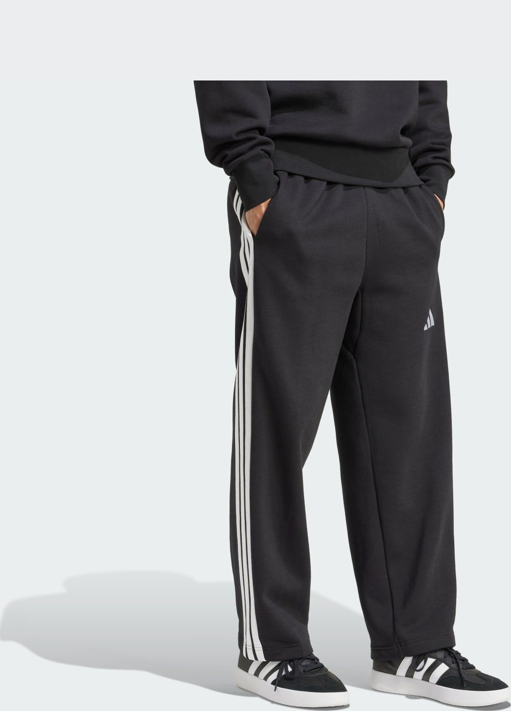 Штани Essentials 3-Stripes Fleece Wide Leg adidas (369931821)