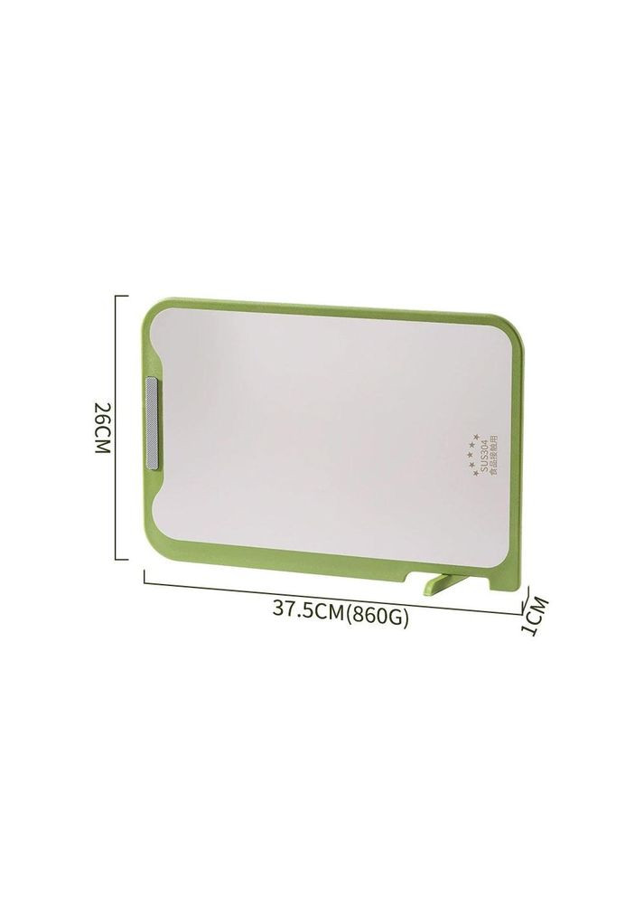 Дошка кухонна для нарізання двостороння зелена 26*37,5 см (NR0246_4) No Brand (325700071)