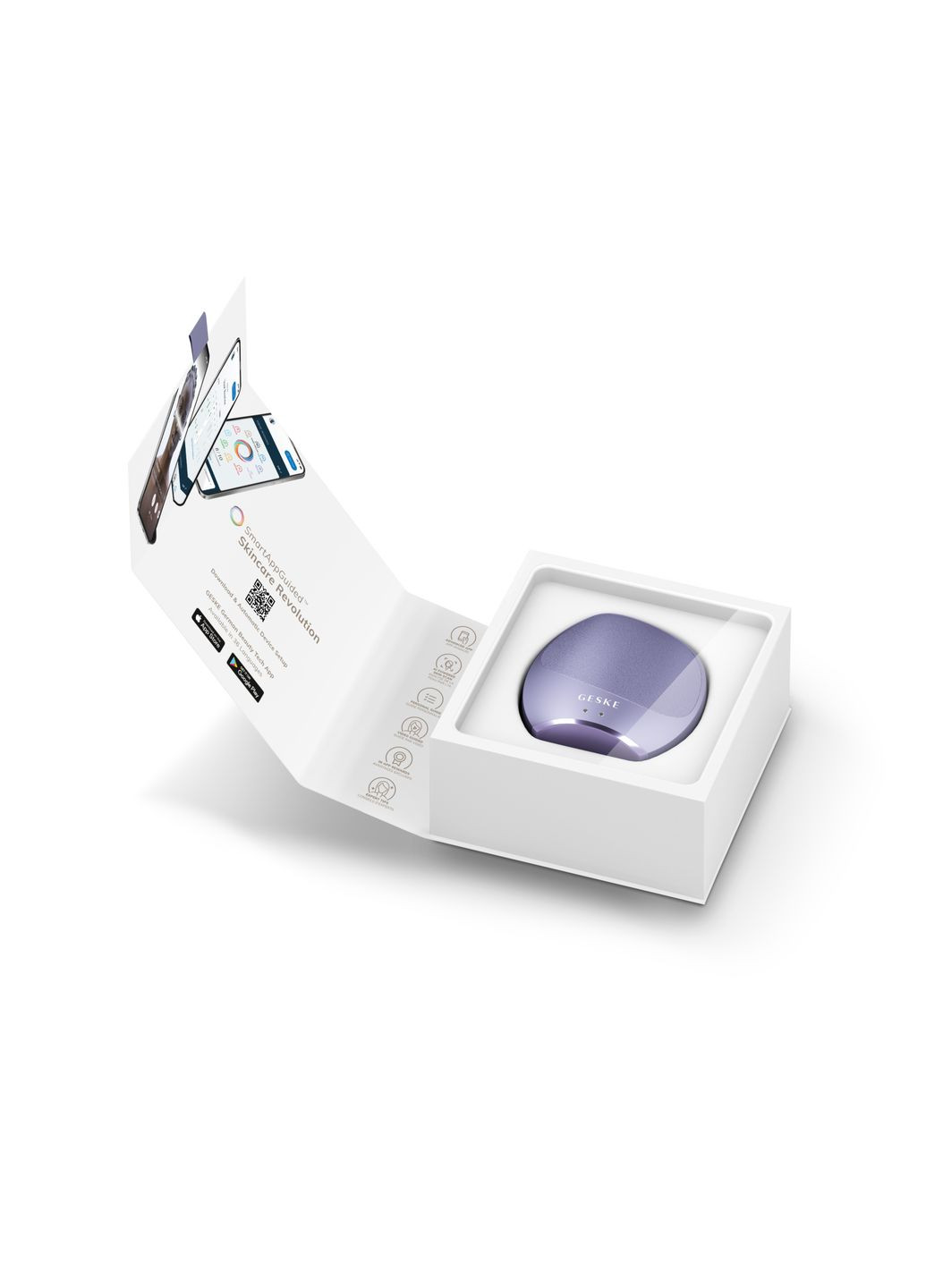 Ультразвуковая щетка для тела и интенсивный пилинг Sonic Body Brush & Intensive Exfoliator 7 в 1, purple GESKE (386485741)