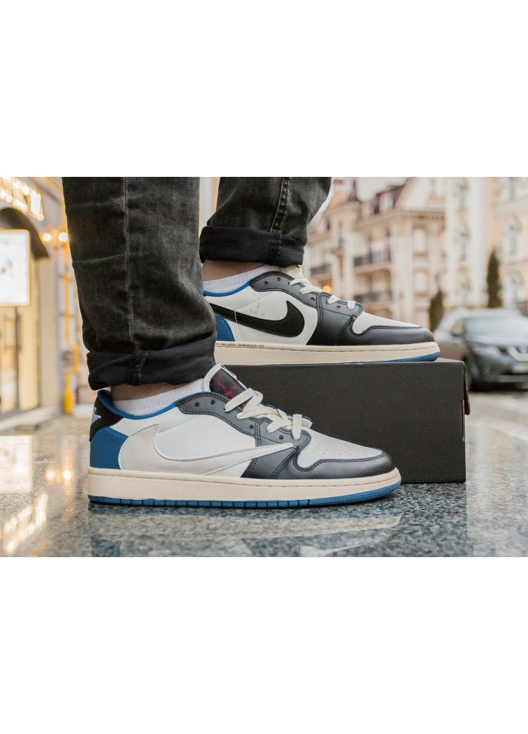 Цветные демисезонные кроссовки мужские nike air jordan retro 1 low x fragment x trawis scott найк аир джордан No Brand