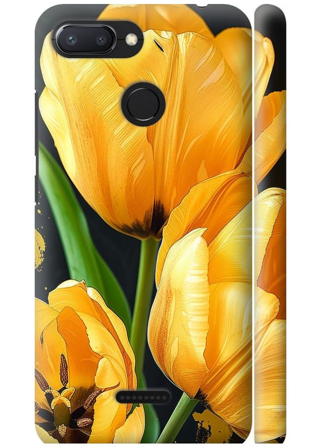 3D пластиковий матовий чохол 'Жовті тюльпани' для Endorphone Xiaomi Redmi 6 (282929150)