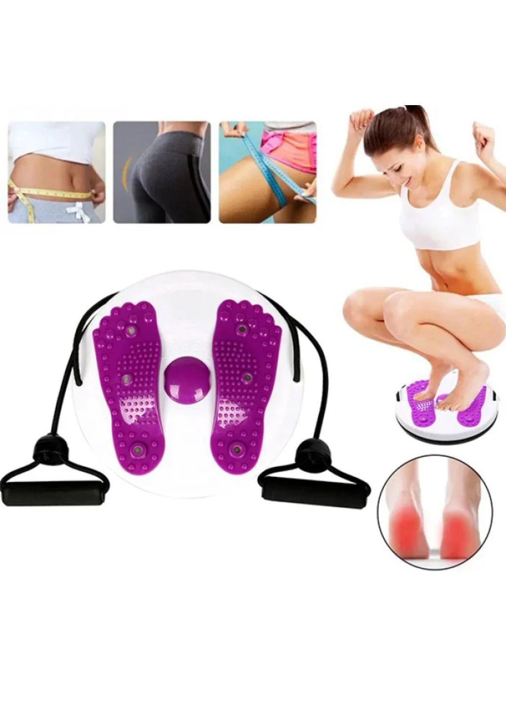 Тренажер для талії та живота пІдлоговий No Brand (360527651)