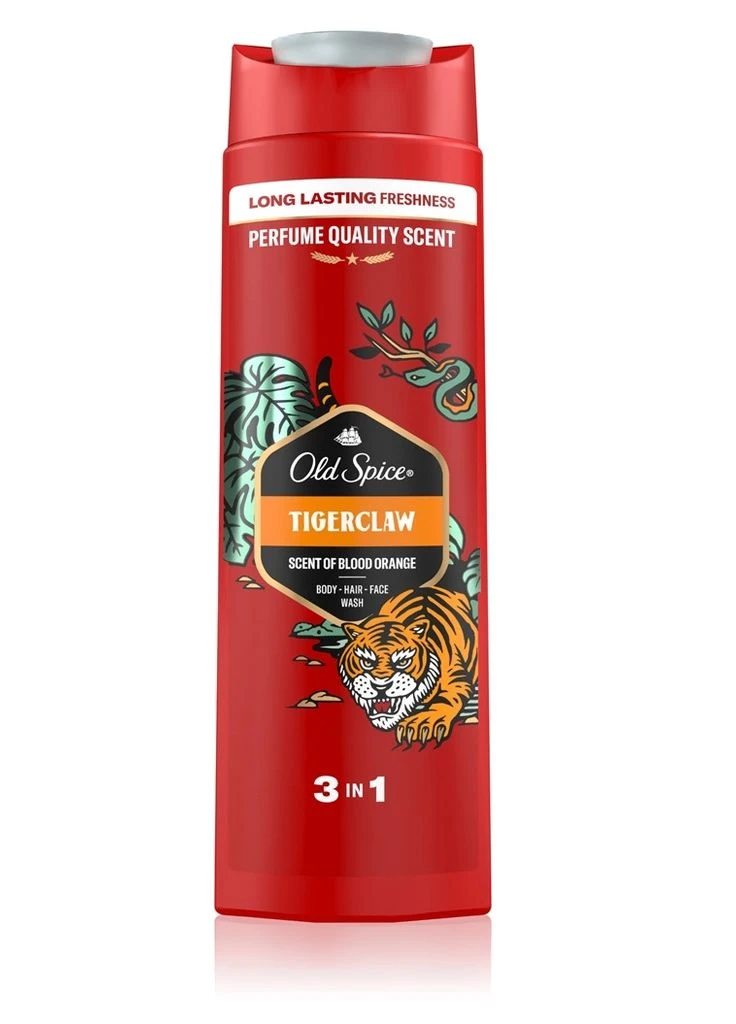 Гель для Душу 3в1 Чоловічий Tigerclaw Long Lasting Fresh Blood Orange ОлдСпайс кіготь Тигра Кривавий Апельсин 400мл Old Spice (352739263)
