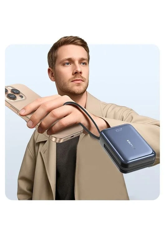 Power Bank C03 20000mAh 45W зі швидкою зарядкою та вбудованими кабелями Type-C/Lightning ( ) Awei (389234111)