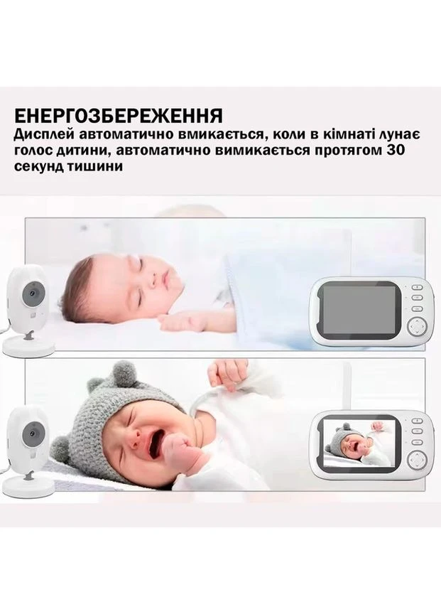 Відеоняня з дисплеєм для мами та дітей для спостереження камера та аудіо зв'язок ABM600 Hengda (370617251)