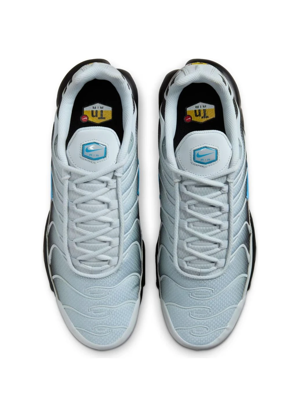 Білі кросівки біло-чорно-блакитні dm0032-015 Nike AIR MAX PLUS