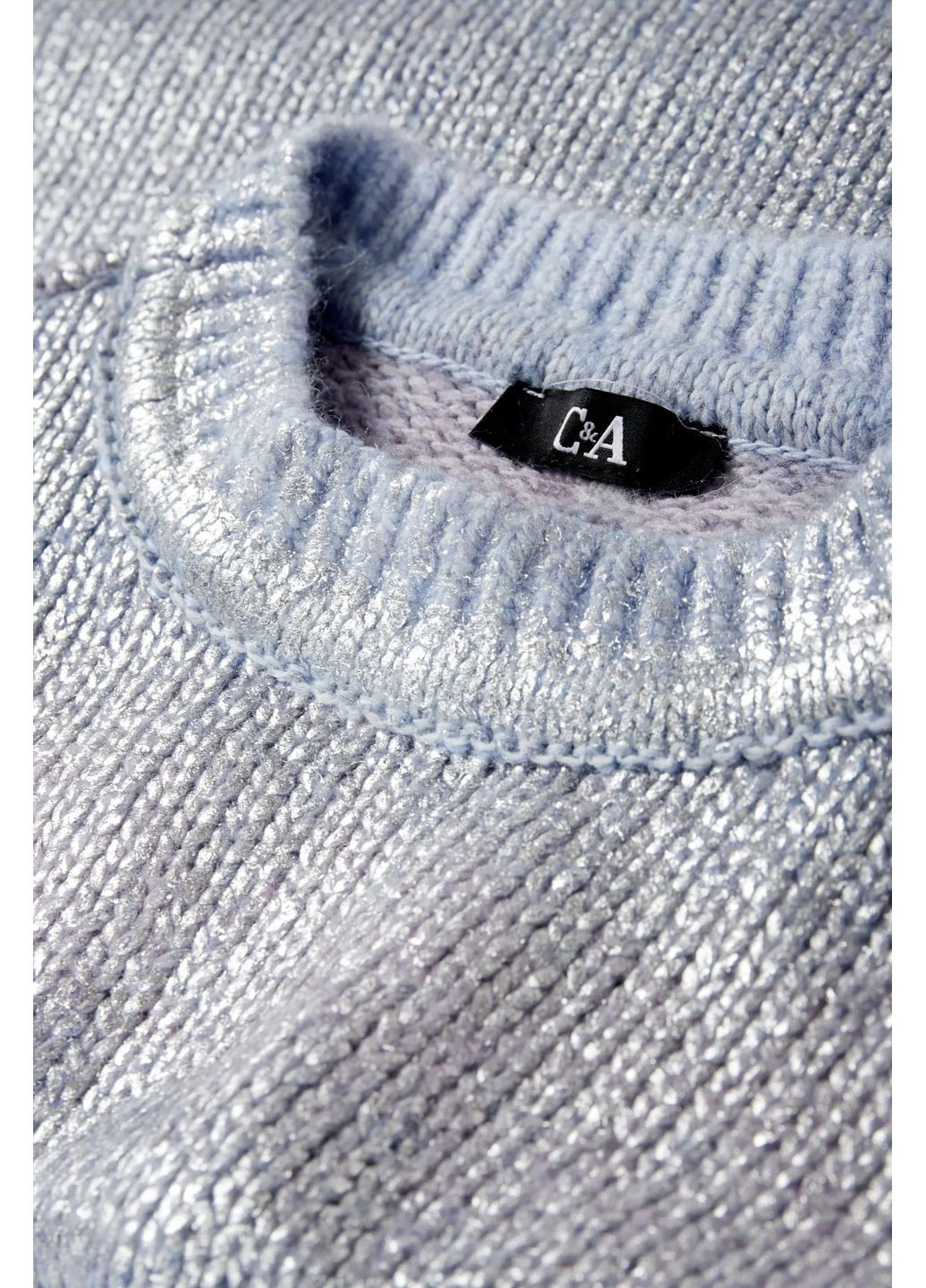 Фиолетовый демисезонный вязаный свитер C&A