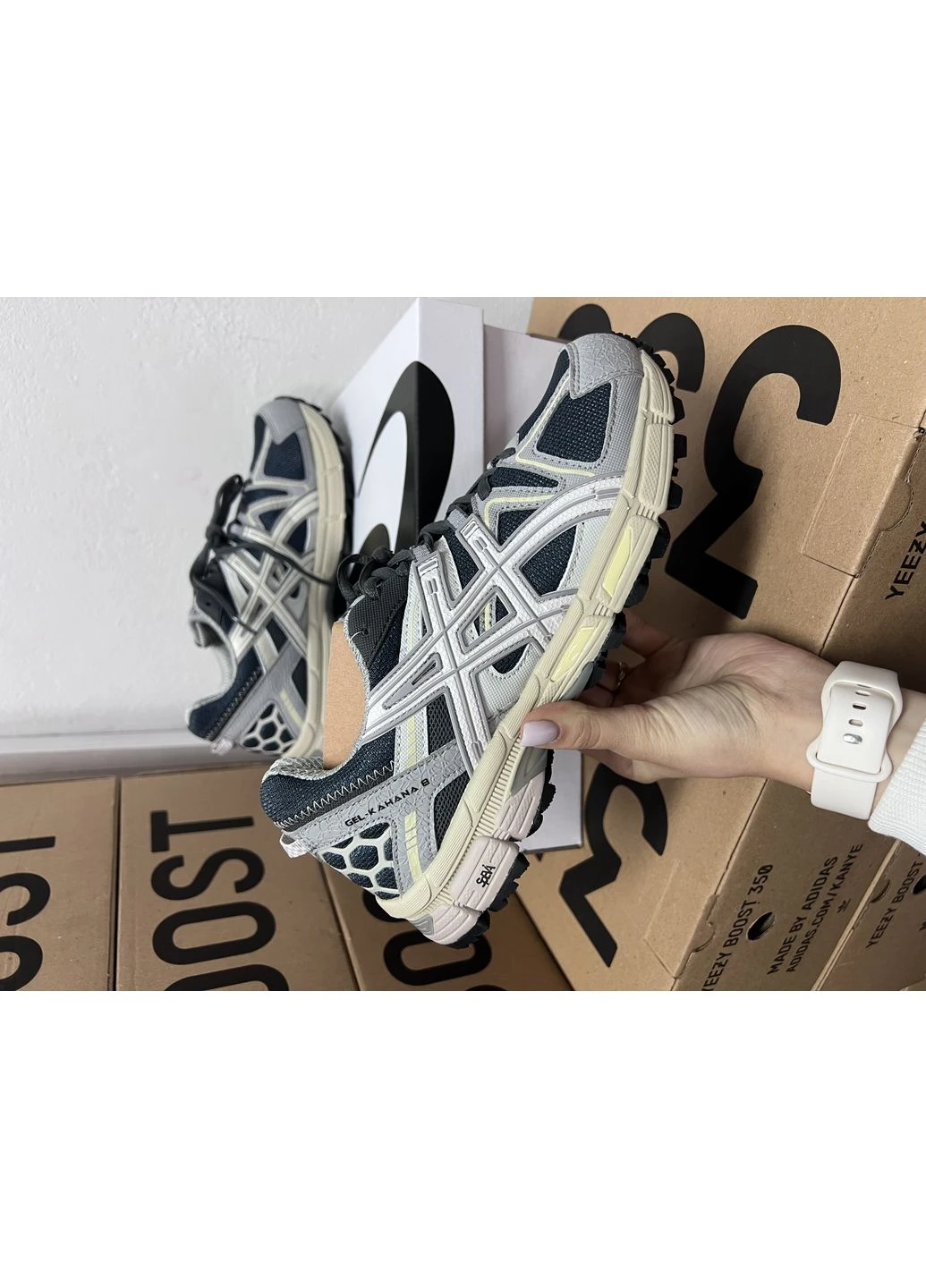 Серые летние кроссовки asics gel-kahana 8 blue grey асикс гель кахано 8 No Brand