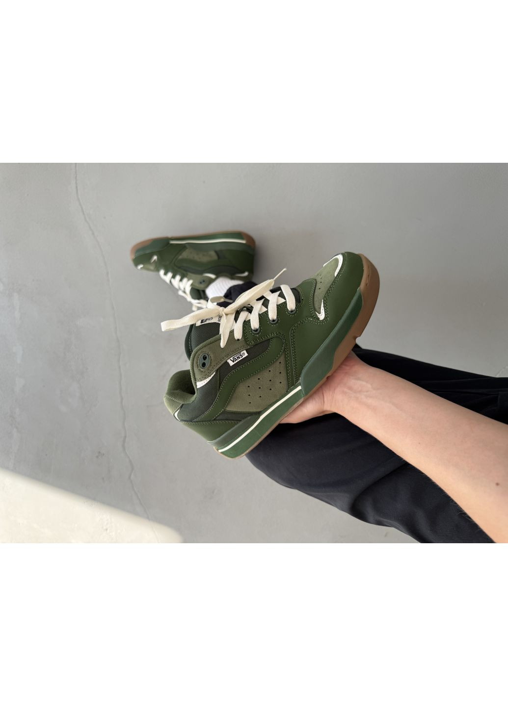 Комбіновані Осінні кеди чоловічі vans rowley xlt khaki ванс ровлі хтл No Brand