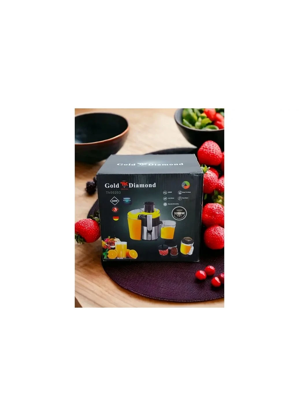 Кухонний комбайн 4 в 1 Top Kitchen TK00203 Соковитискач блендер кавомолка подрібнювач на 3200 Вт Furminator (385180179)