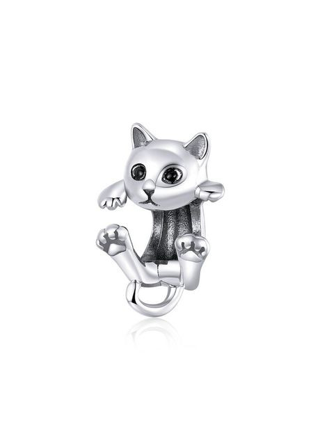 Срібна намистина "Котик" No Brand (362177357)