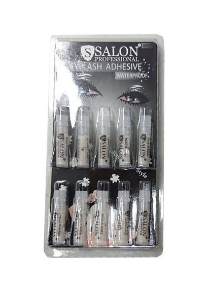 Клей для вій 10 шт. по 1мл., прозорий Salon Professional (297924037)