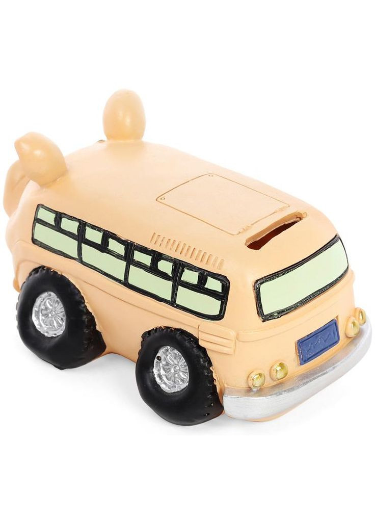 Копилка-свинка Автобус полистоун бежевый или коралловый для детей свинья-копилка 19,5х11х10,5 см Bona (368981614)