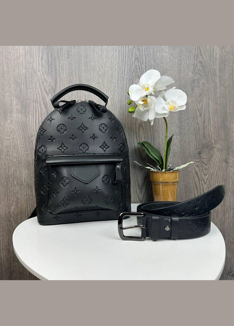 НАБОР! Жіночий мінірюкзачок стиль Луї Вітон + шкіряний ремінь поясний. Рюкзак прогулянковий маленький No Brand (334730140)