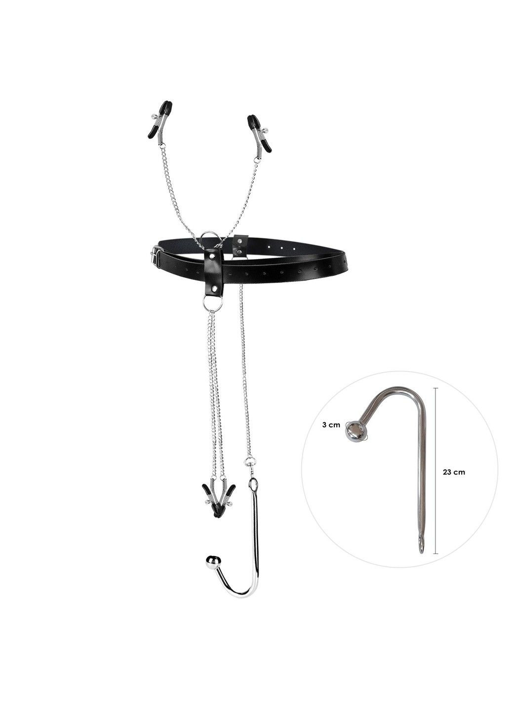 Бондажний набір із металевим анальним гаком №2 Blanca Bondage set with anal hook №2 Art of Sex (298474242)