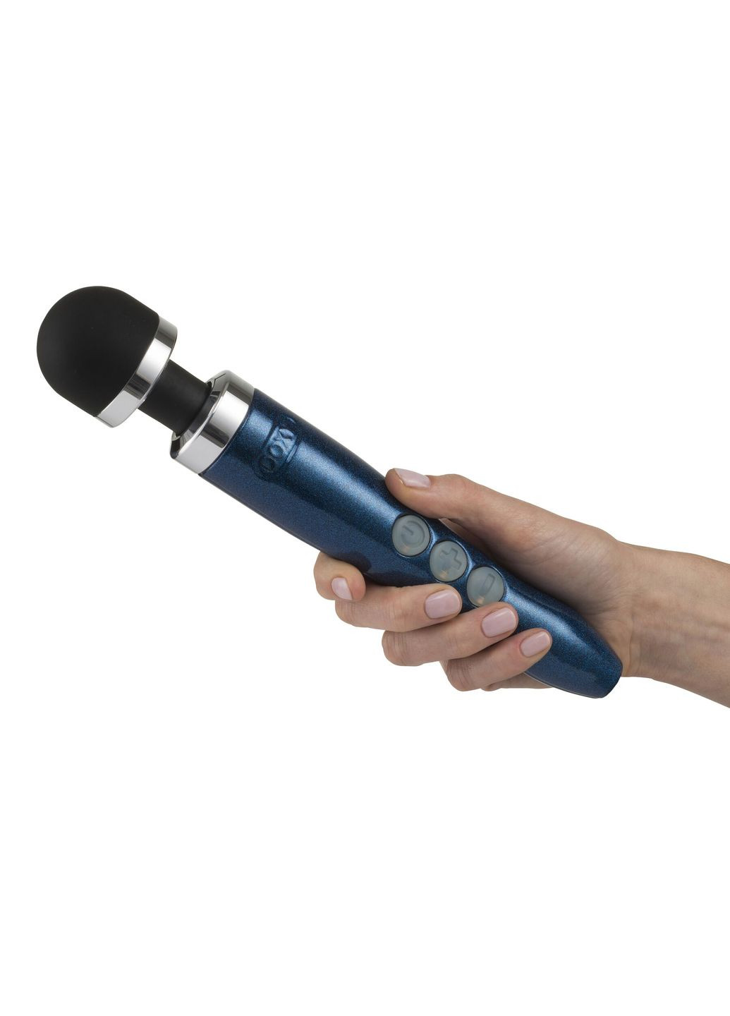 Вібромасажер Die Cast 3R Blue Flame, дуже потужний, живлення 220В, металевий корпус Doxy (296627506)