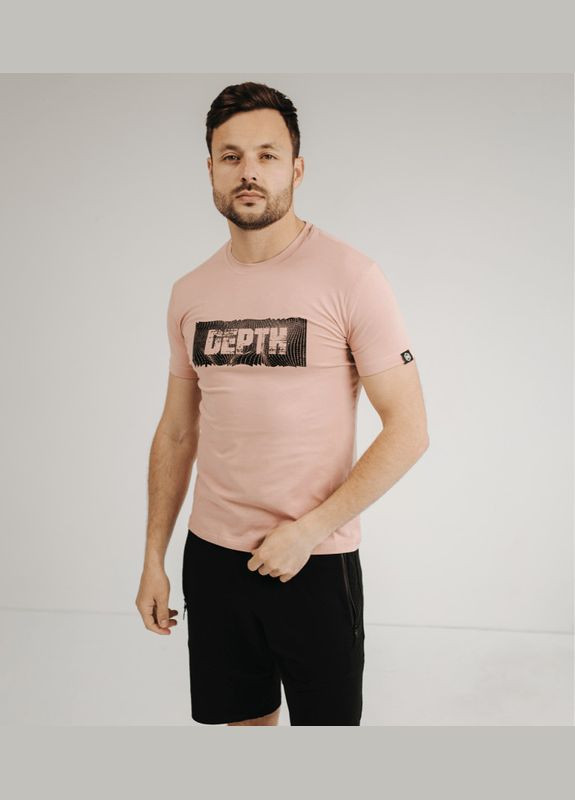 Персикова чоловіча футболка з написом depkt Hector