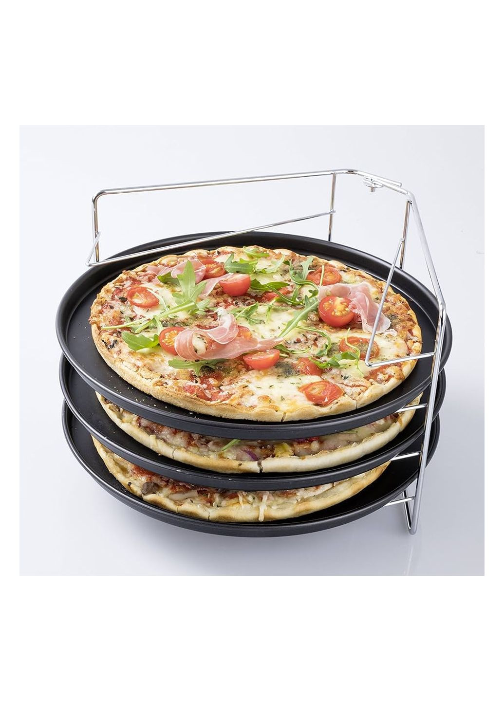 Набір для приготування піцци - 4 дека та тримач для дек 29х29х1,5 см комбінований Zenker (334293704)