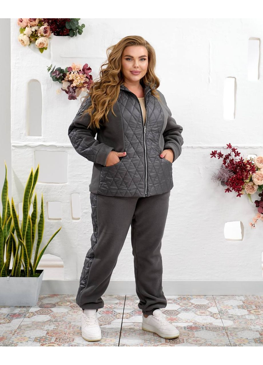 Жіночий теплий костюм з флісу з курткою та джогерами Україна (362699934)