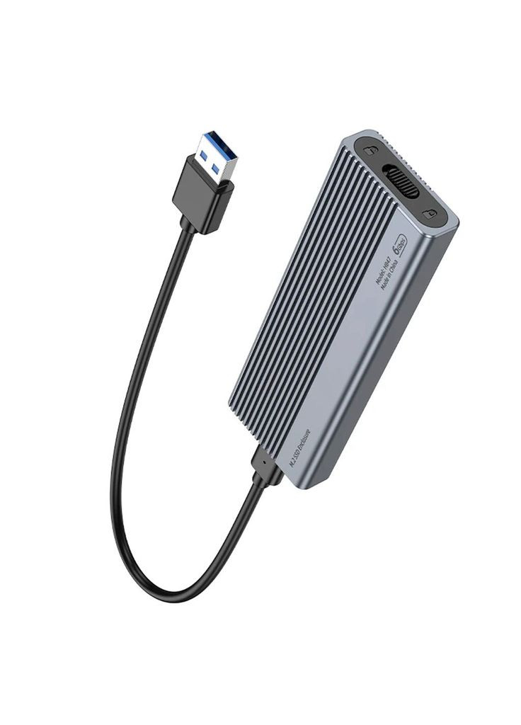 Внешний карман HB47 M.2 SSD Enclosure(USB3.1/6Gbps) Gray Hoco (366671294)