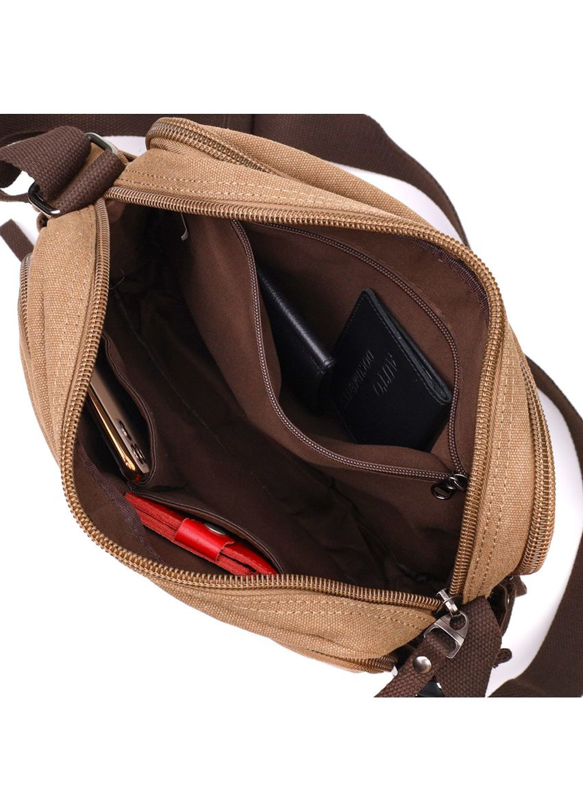 Містка чоловіча сумка месенджер із щільного текстилю 22205 Vintage (331906625)