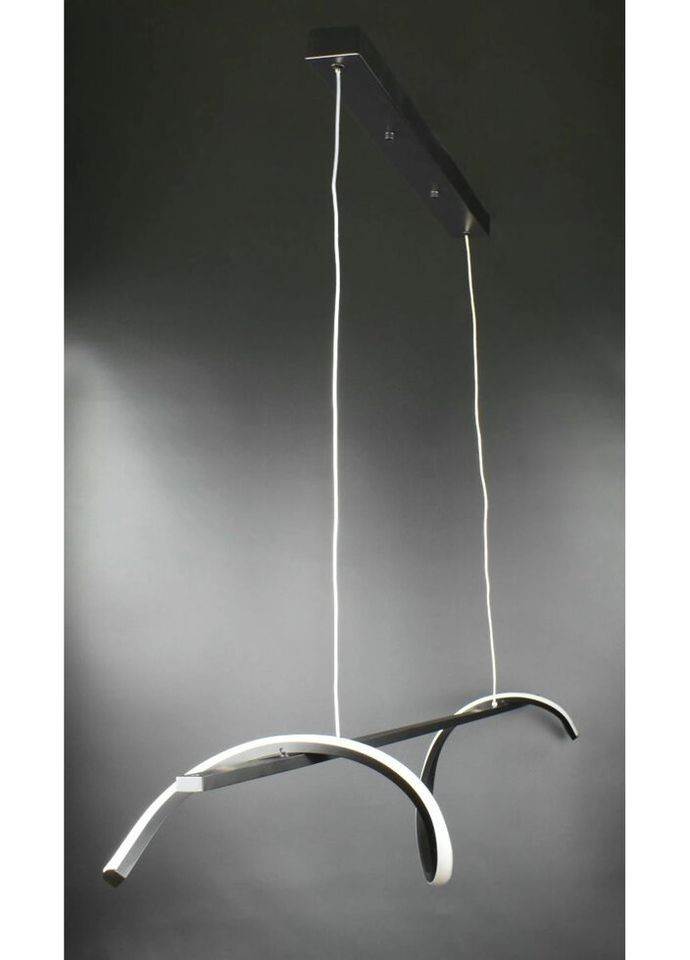 Люстра светодиодная подвесная LED светильник для квартиры на потолок лэд 27074 Черный 30-160х10х100 см. Sunnysky (335975107)